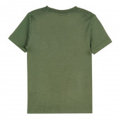 Памучна тениска с къс ръкав Dino Puzzle за момче, зелена ALG 381994 4