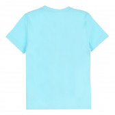 Памучна тениска с къс ръкав Dino Puzzle за момче, светло синя ALG 381998 4