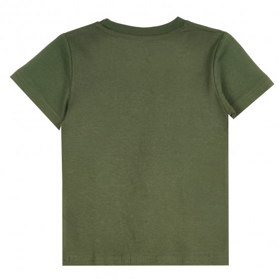 Памучна тениска с робот за момче, зелена ALG 382038 4