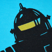 Памучна тениска с робот за момче, светло синя ALG 382040 2