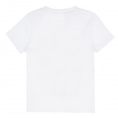Памучна тениска с робот за момче, бяла ALG 382046 4