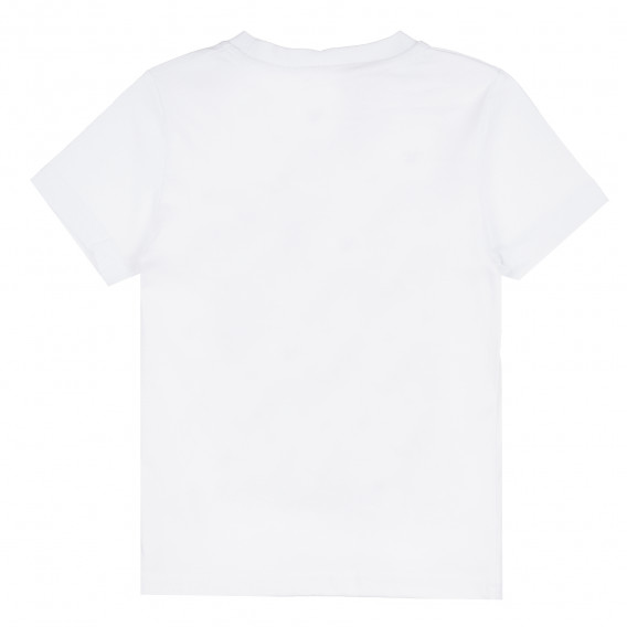 Памучна тениска с робот за момче, бяла ALG 382046 4