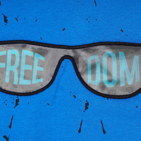 Тениска със слънчеви очила за момче, синя ALG 382088 2