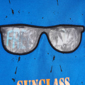 Тениска със слънчеви очила за момче, синя ALG 382089 3