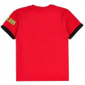 Тениска със слънчеви очила за момче, червена ALG 382094 4