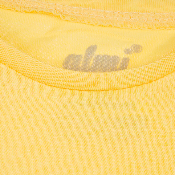 Тениска със Smile за момиче, жълта ALG 382109 3