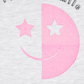 Тениска със Smile за момиче, сива ALG 382116 2