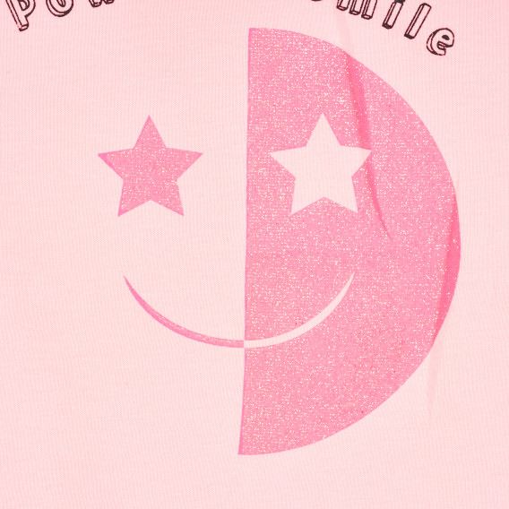 Тениска със Smile за момиче, розова ALG 382120 2