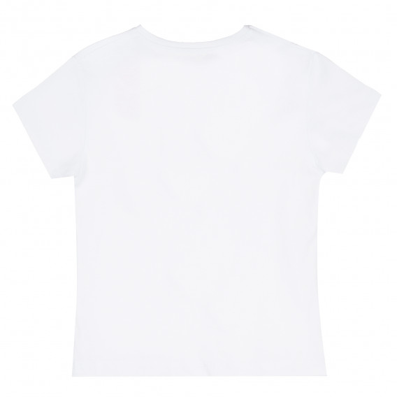 Тениска със Smile за момиче, бяла ALG 382130 4