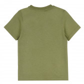 Тениска с акула за момче, тъмно зелена ALG 382158 4
