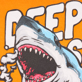Тениска с акула за момче, оранжева ALG 382161 3
