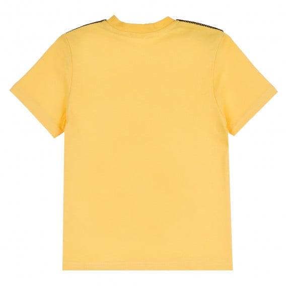 Памучна тениска Never Look Back за момче, жълта ALG 382219 4