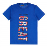 Памучна тениска Great за момче, синя ALG 382244 