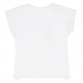 Памучна тениска с щампа на котета за момиче, бяла ALG 382263 4