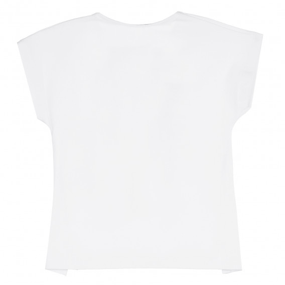 Памучна тениска с щампа на котета за момиче, бяла ALG 382263 4