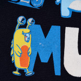 Памучна тениска Monsters за момче, тъмно синя ALG 382334 3