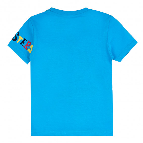 Памучна тениска Monsters за момче, синя ALG 382339 4