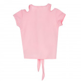 Памучна блуза с къс New York за момиче, розова ALG 382370 4