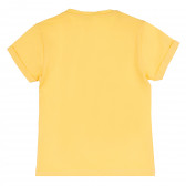 Памучна тениска с къс ръкав Ice Cream за момиче, жълта ALG 382378 4