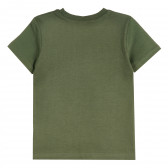 Памучна тениска с цветни акценти за момче, зелена ALG 382398 4