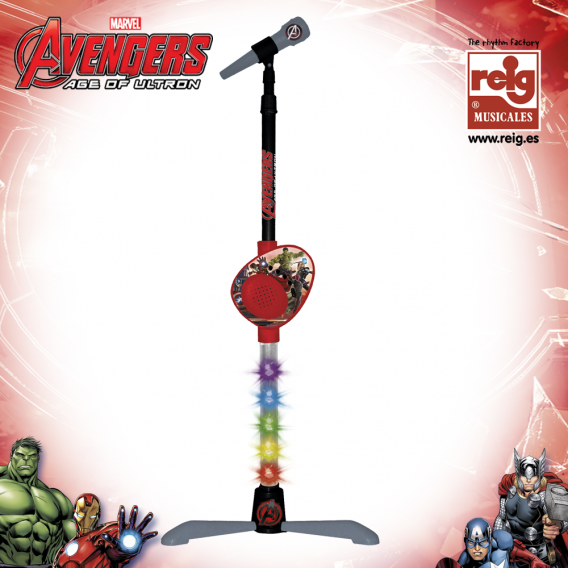 Детски микрофон със стойка Отмъстителите Avengers 3824 