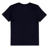 Памучна тениска с цветни акценти за момче, тъмно синя ALG 382402 4