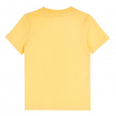 Памучна тениска с цветни акценти за момче, жълта ALG 382406 4