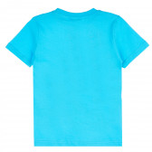 Памучна тениска с цветни акценти за момче, светло синя ALG 382410 4