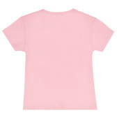 Памучна тениска с трицветни черешки за момиче, розова ALG 382430 4