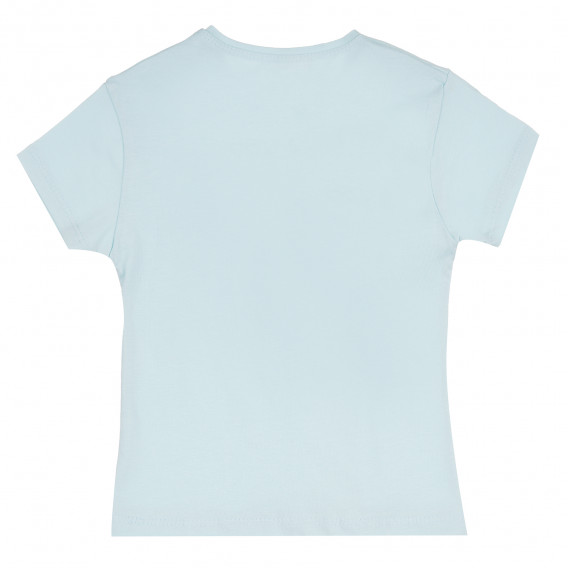 Памучна тениска с трицветни черешки за момиче, синя ALG 382442 4