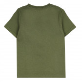 Памучна тениска Rule Breaker за момче, зелена ALG 382474 4