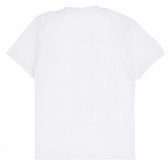 Памучна тениска Rule Breaker за момче, бяла ALG 382478 4