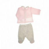 Комплект от 2 части за бебе момиче с щампа на зайче Chicco 38265 2
