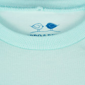 Тениска с преливащ надпис  за бебе, мента-органичен памук PIPPO&PEPPA 382785 3