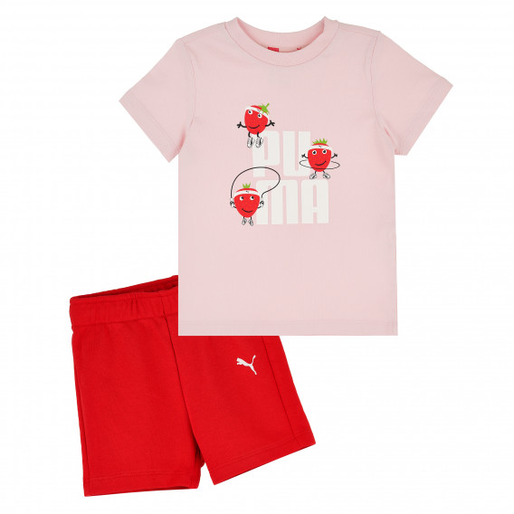 Комплект къси панталони и тениска Fruitmates за бебе, многоцветен Puma 382843 