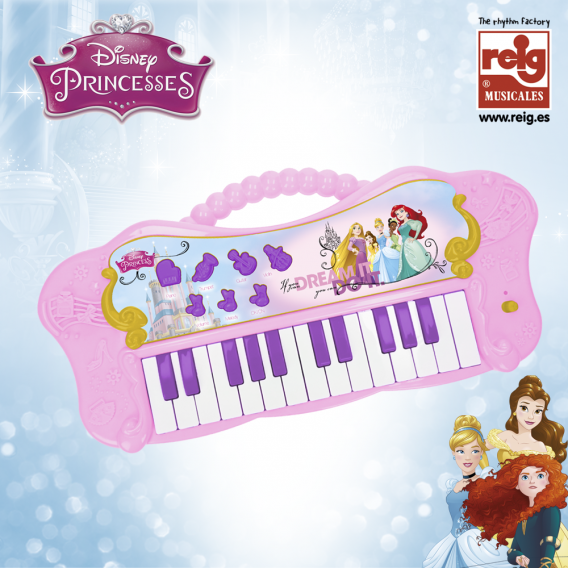 Детско електронно пиано с 25 клавиша - Принцесите Disney Princess 3831 