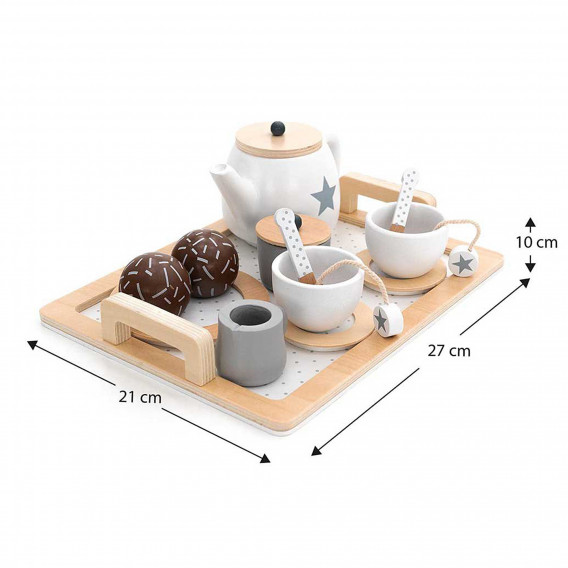 Детски дървен комплект за кафе и чай Ginger Home 383218 15