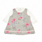 Памучна рокля с боди на флорален принт за бебе Chicco 38322 