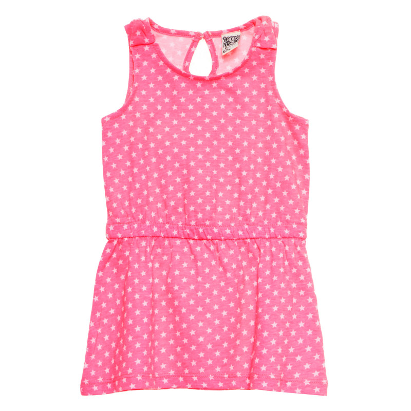 Памучна рокля за бебе за момиче, розов цвят  383225