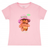 Памучна тениска So Sweet за момиче, розова ALG 383315 