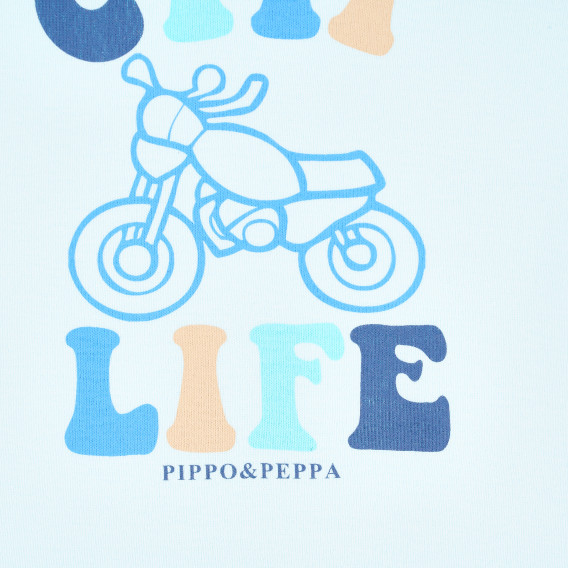 Бебешко боди с дълъг ръкав City Life,синьо-органичен памук PIPPO&PEPPA 383421 3