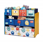 Детски органайзер за играчки с 9 текстилни кутии за съхранение - MONSTER Ginger Home 383538 6