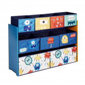 Детски органайзер за играчки с 9 текстилни кутии за съхранение - MONSTER Ginger Home 383540 2