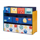 Детски органайзер за играчки с 9 текстилни кутии за съхранение - MONSTER Ginger Home 383541 3