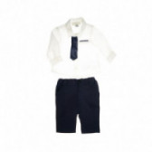 Памучен комплект от панталон и риза за бебе Chicco 38355 