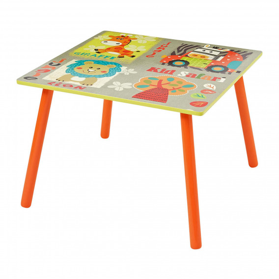Детска маса с 2 столчета от дърво - за учене, игра, хранене - SAFARI Ginger Home 383557 4