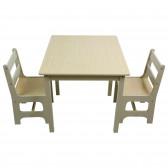 Детска маса с 2 столчета, комплект от дърво - NATURE Ginger Home 383573 4