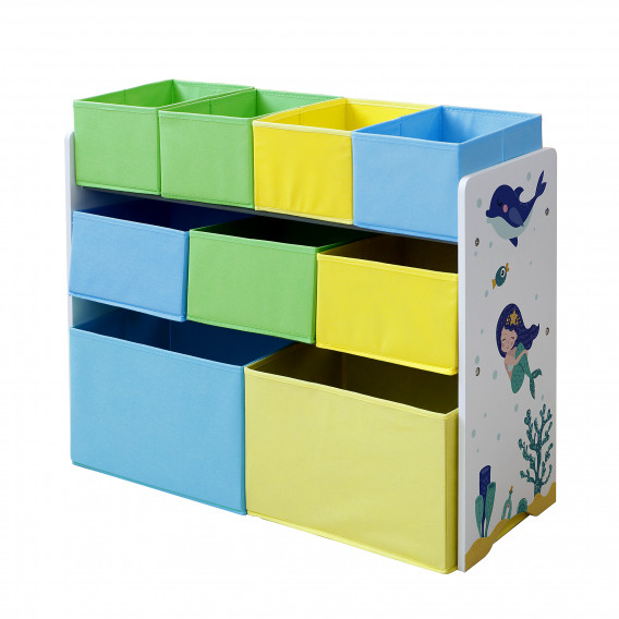 Органайзер за играчки, секция с 9 кутии за съхранение - РУСАЛКА Ginger Home 383577 