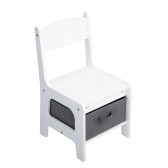 Детска маса с 2 Столчета, двустранна - за игра, учене и хранене - WHITE Ginger Home 383635 7