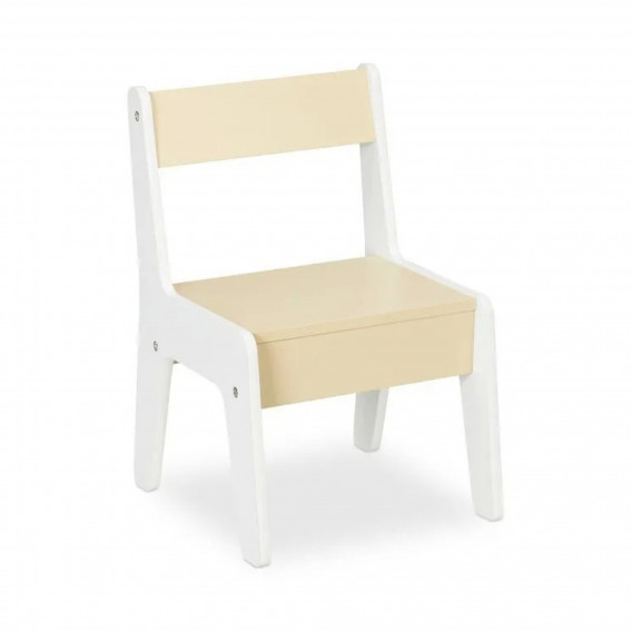 Детска учебна маса и столче - Натурално Дърво и Бяло Ginger Home 383645 4